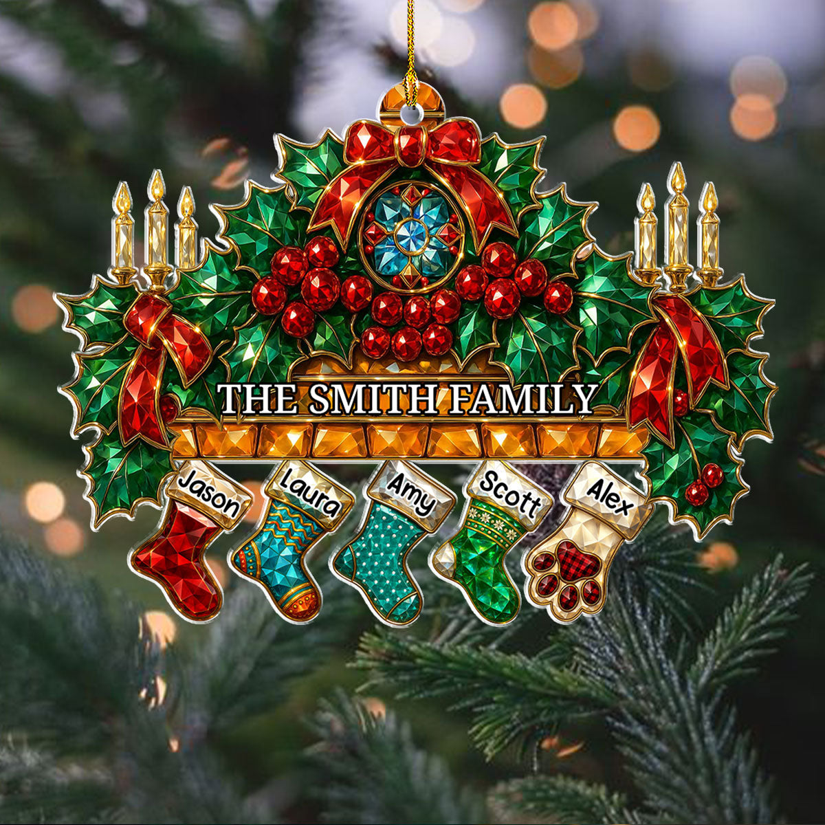 Dream Fire In Christmas - Personalized Custom Acrylic Ornament