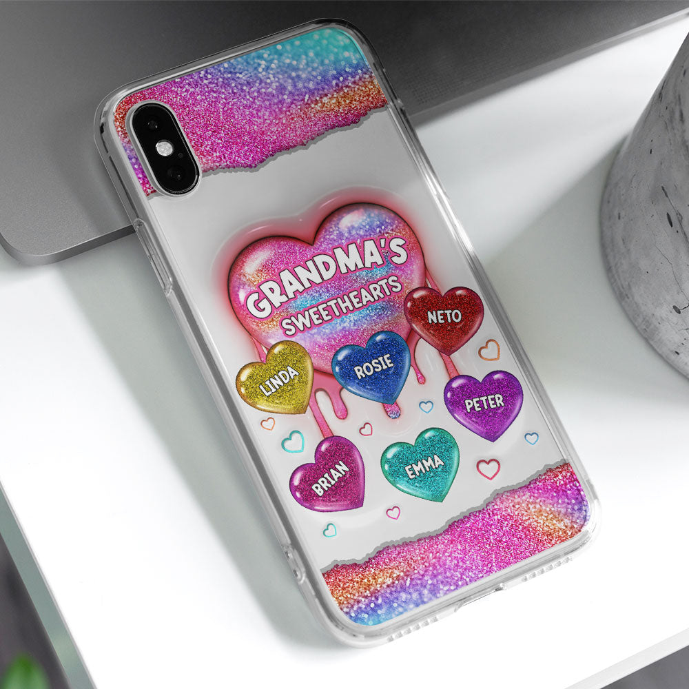 Grandma Love - Personalized Custom 3D Inflated Effect Phone Case