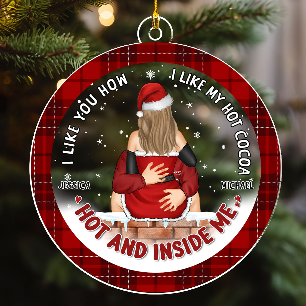 I Like Your Face Christmas - Personalized Custom Acrylic Ornament