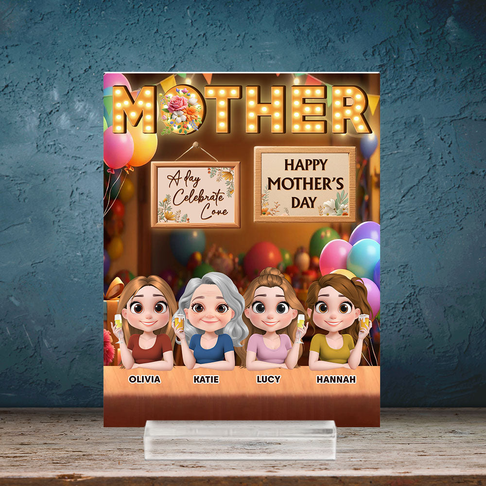 A Day Celebrate Love - Personalized Custom Acrylic Plaque With Base