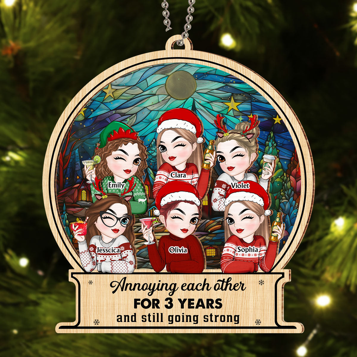 Annoying Each Other - Personalized Custom Suncatcher Ornament