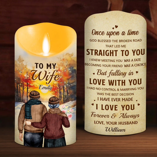 Marrying You Was The Best Decision - Personalized Custom LED Candle