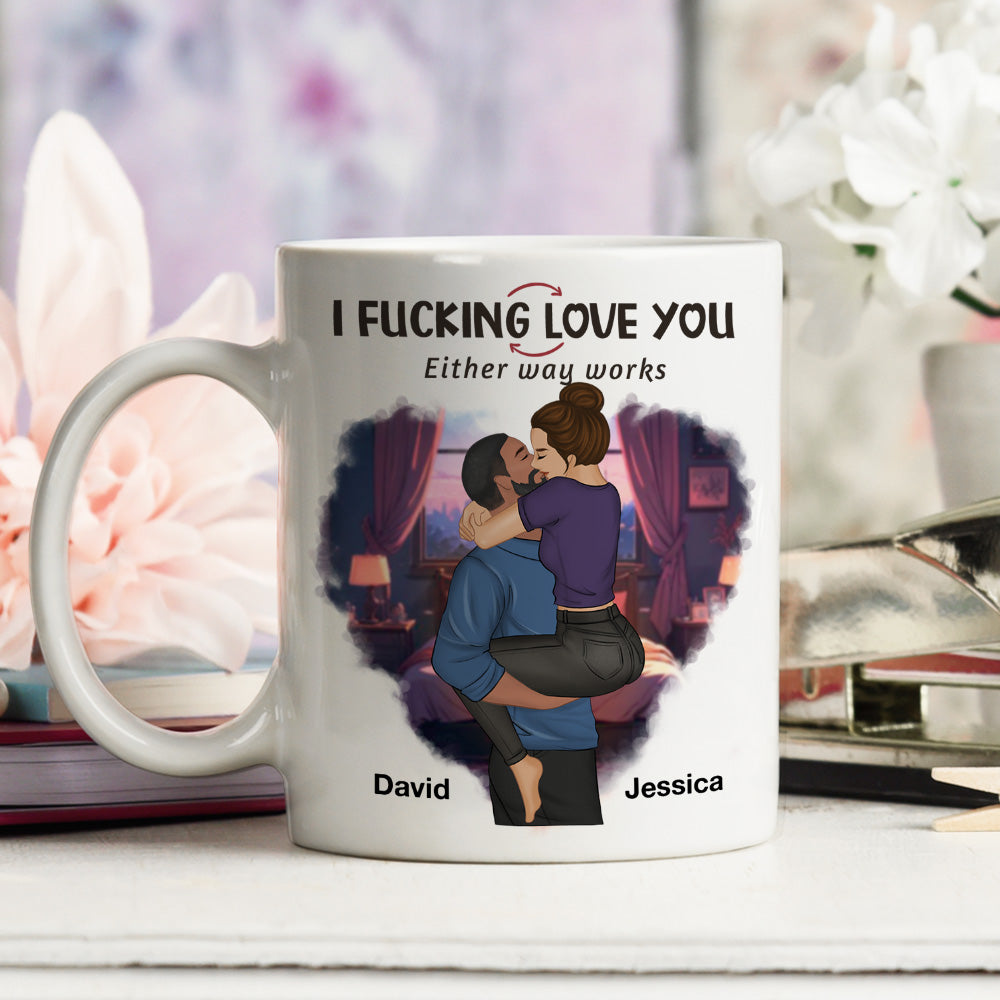 Love You In 2 Ways - Personalized Custom Coffee Mug