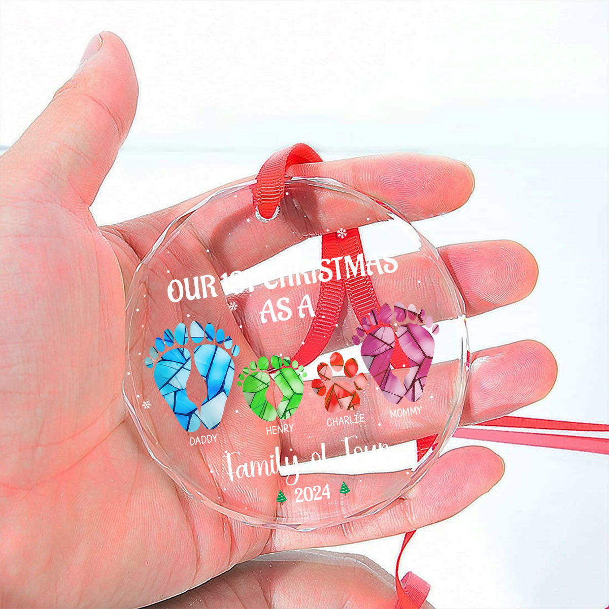 Welcome New Member - Personalized Custom Glass Ornament