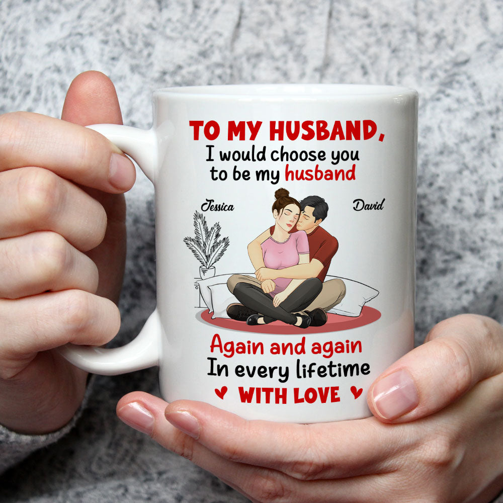 My Heart Repeats Your Name - Personalized Custom Coffee Mug