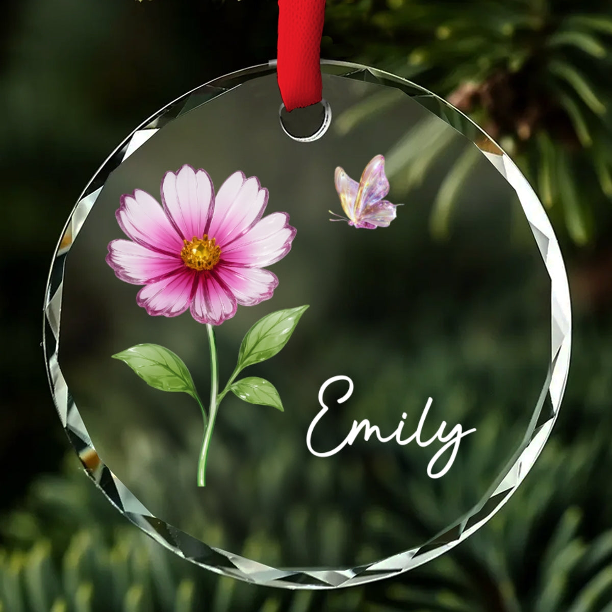 Flowers Lover - Personalized Custom Glass Ornament