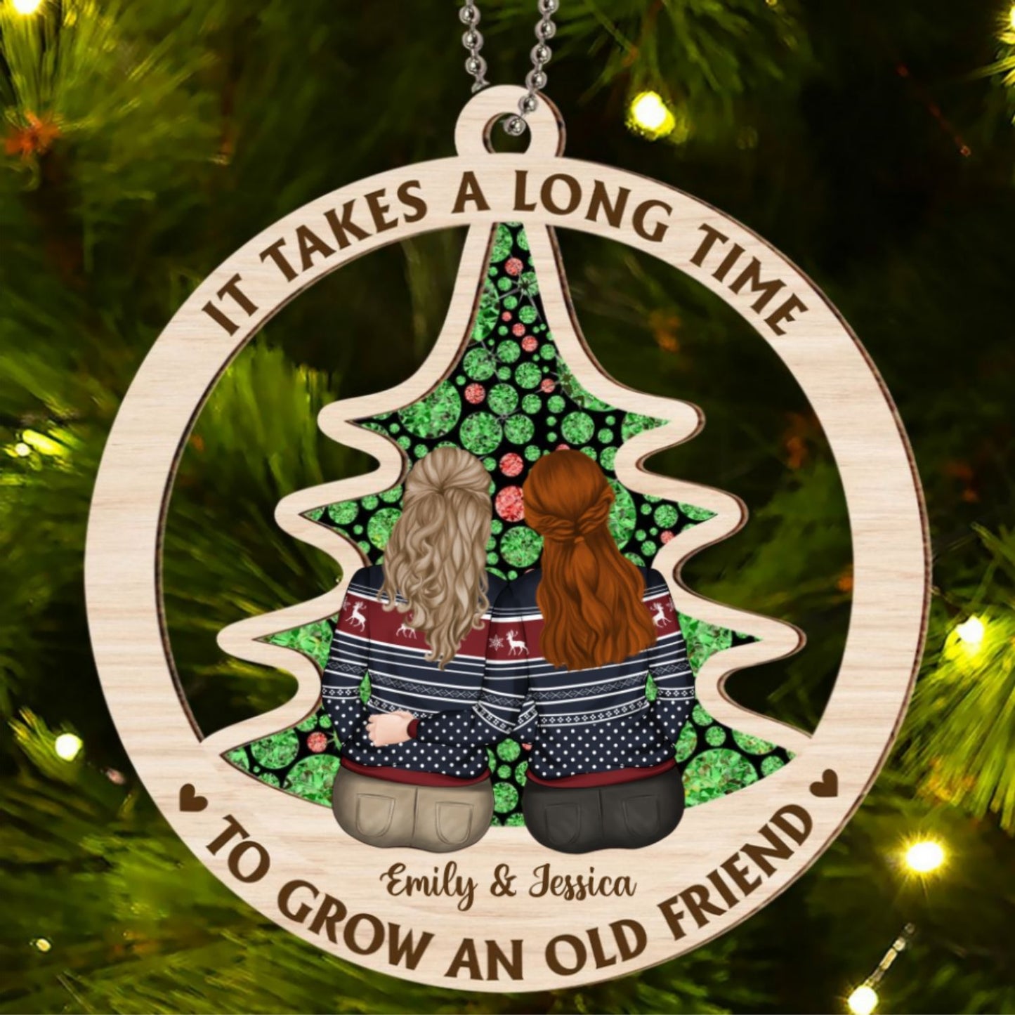 Grow An Old Friend - Personalized Custom Suncatcher Ornament