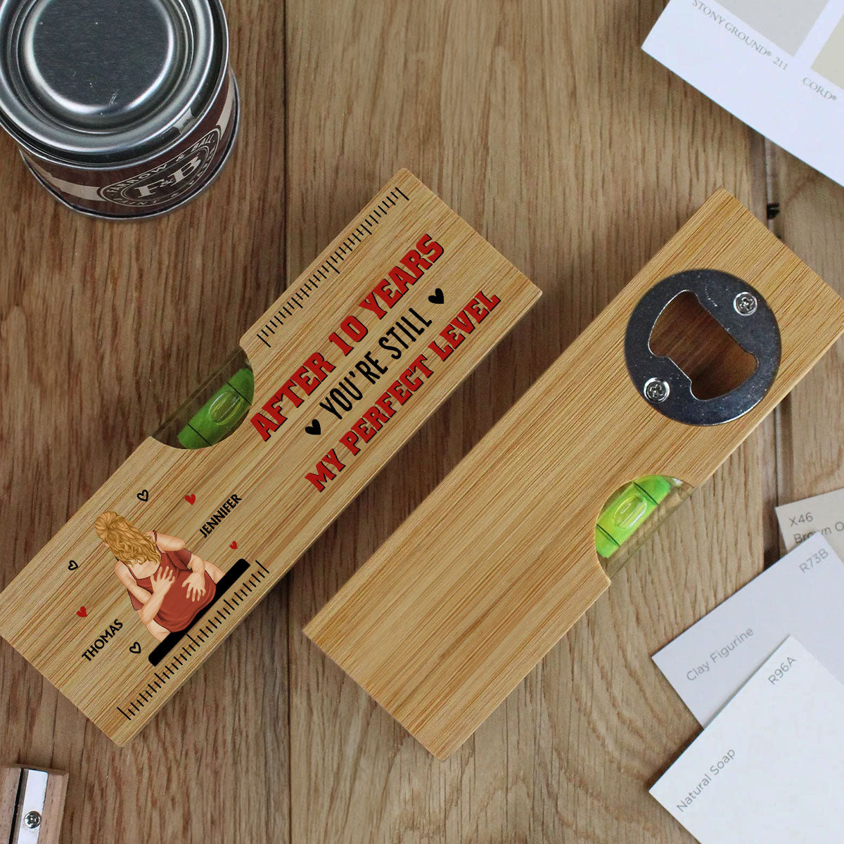 You Are Still My Perfect Level - Personalized Custom Wooden Spirit Level Bottle Opener