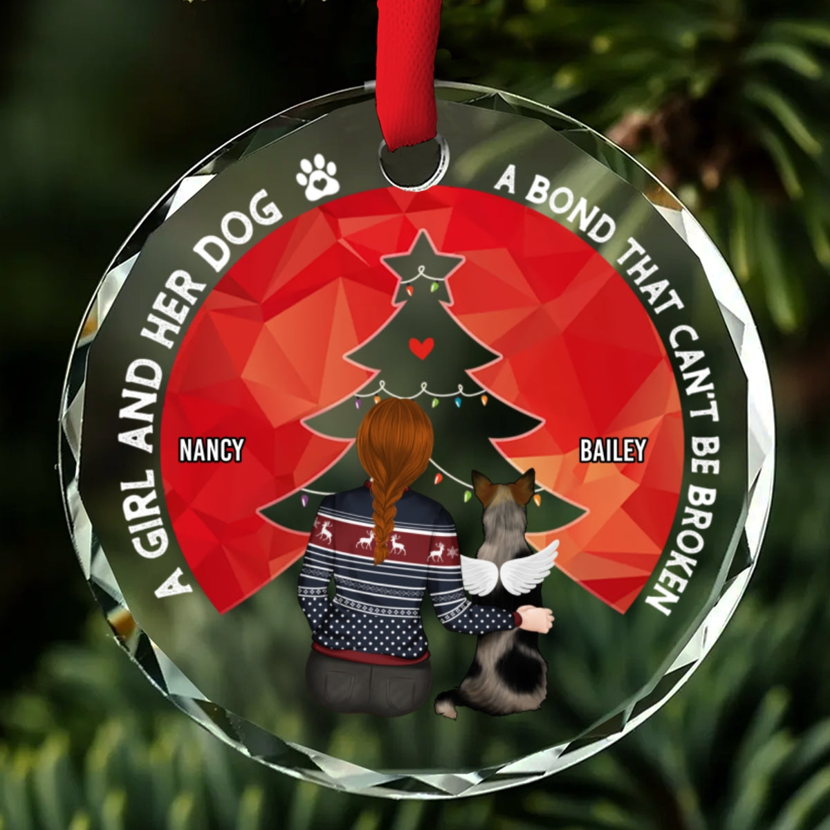 You Are Always In My Heart - Personalized Custom Glass Ornament