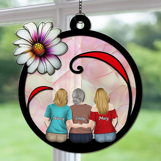 Mom And Daughter Forever - Personalized Custom Suncatcher