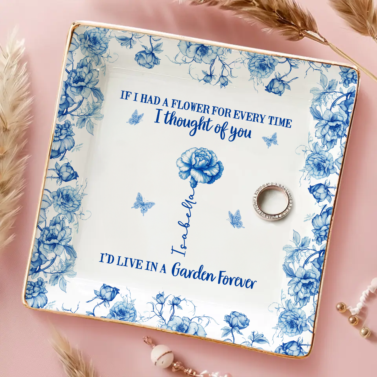 You Are My Forever Garden - Personalized Custom Jewelry Dish