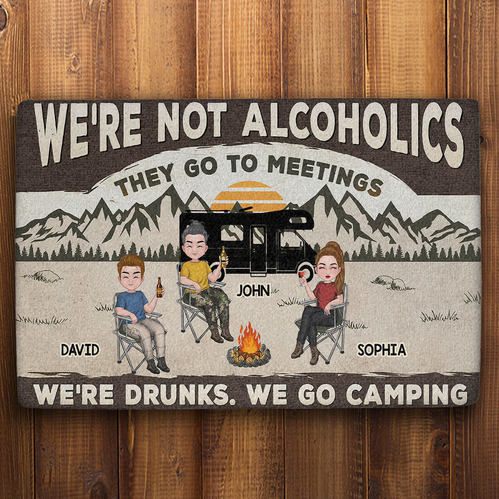 We Are Not Alcoholics - Personalized Custom Doormat