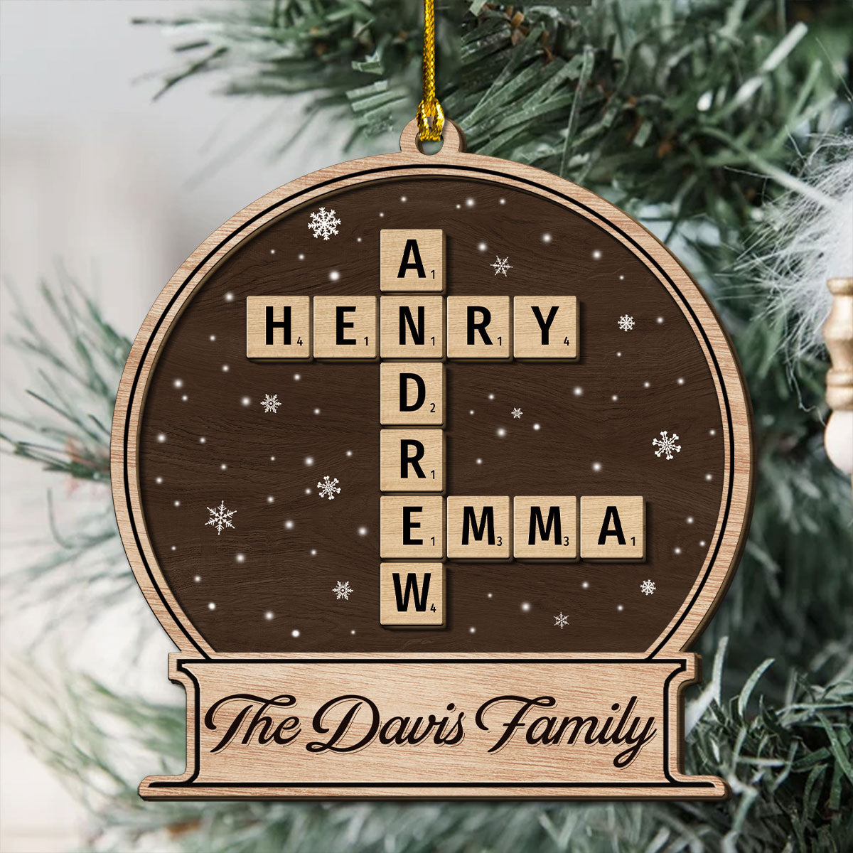 At Christmas, All Roads Lead Home  - Personalized Custom Freeshape 2-Layered Wood Ornament