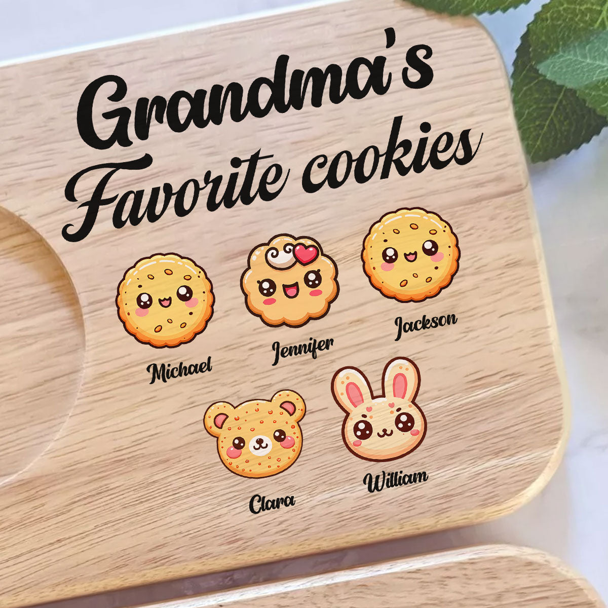 Grandma Favorite Cookies - Personalized Custom Wooden Treat Board