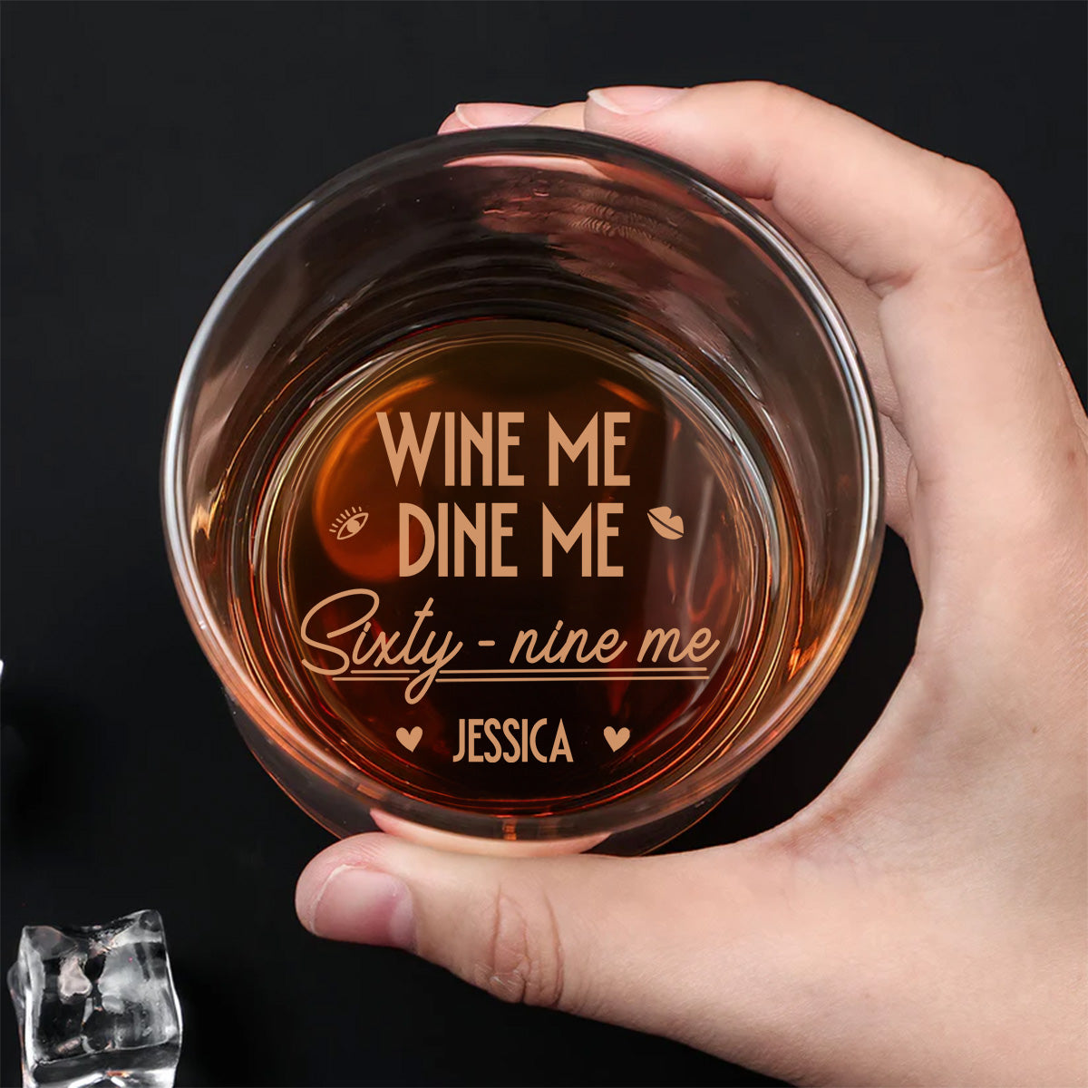 Dine Me - Personalized Custom Engraved Whiskey Glass