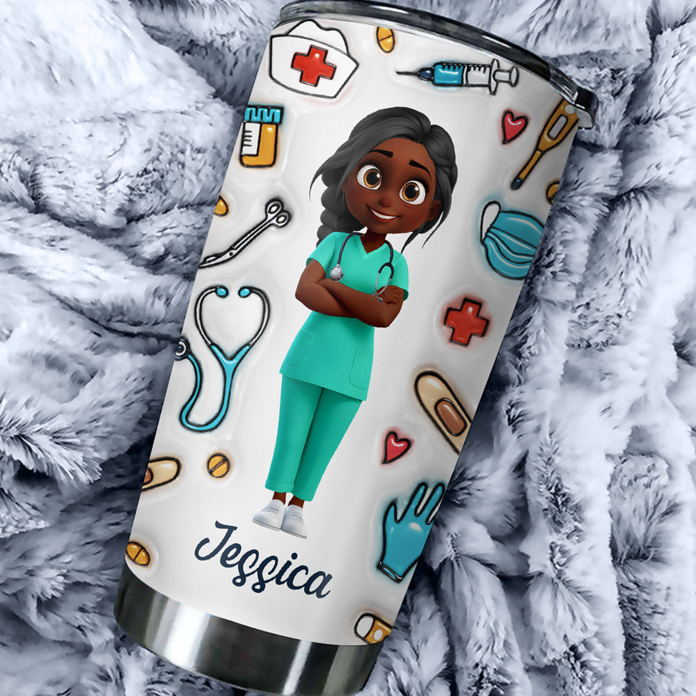 Nurse Nutrition Facts - Personalized Custom 3D Inflated Effect Tumbler