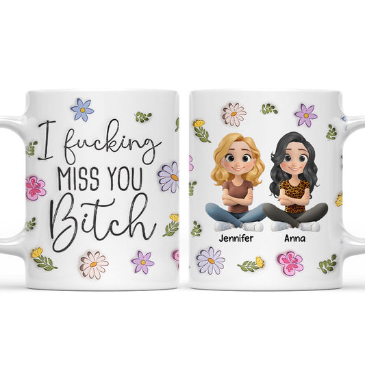 Miss You My Besties - Personalized Custom 3D Inflated Effect Mug