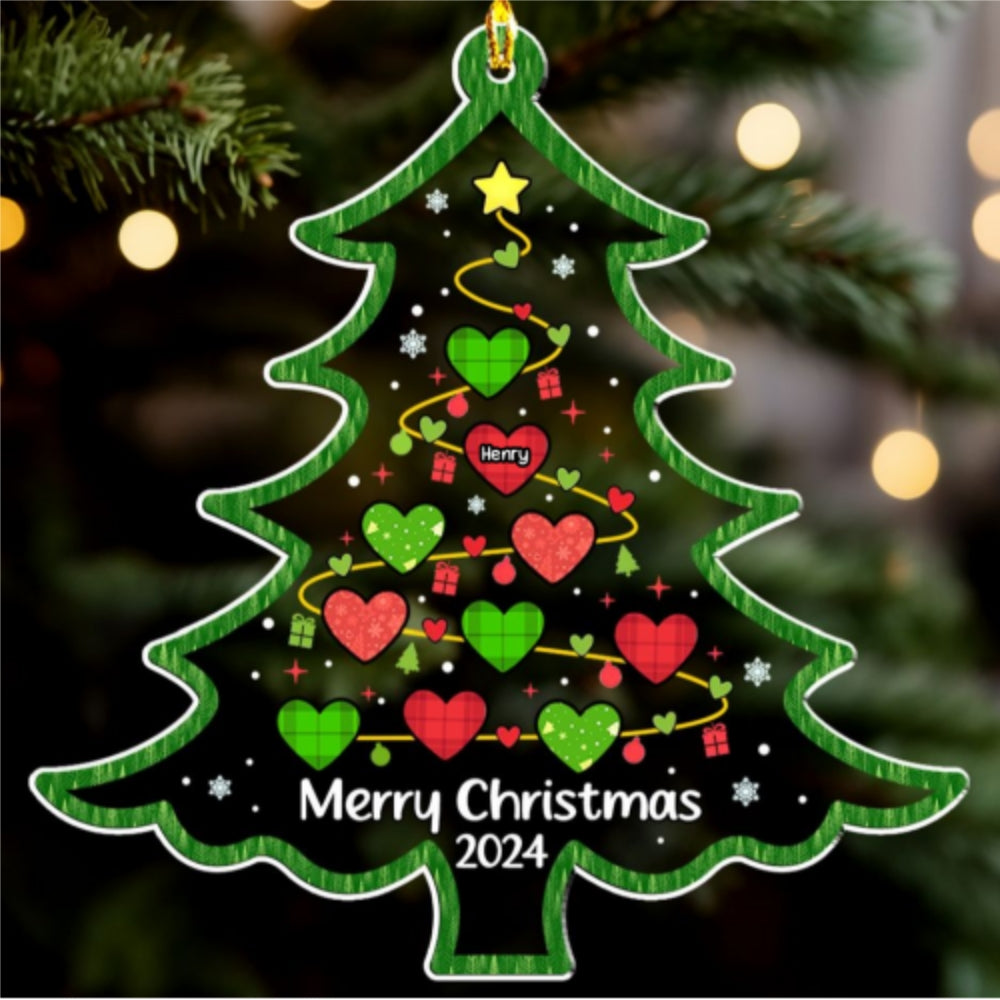 Merry Christmas 2024 - Personalized Custom Acrylic Ornament