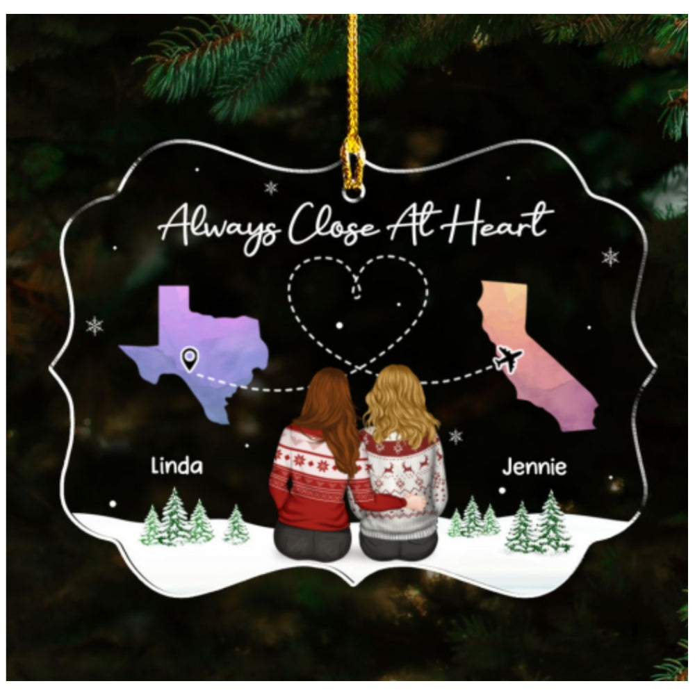 Close At Heart - Personalized Custom Acrylic Ornament