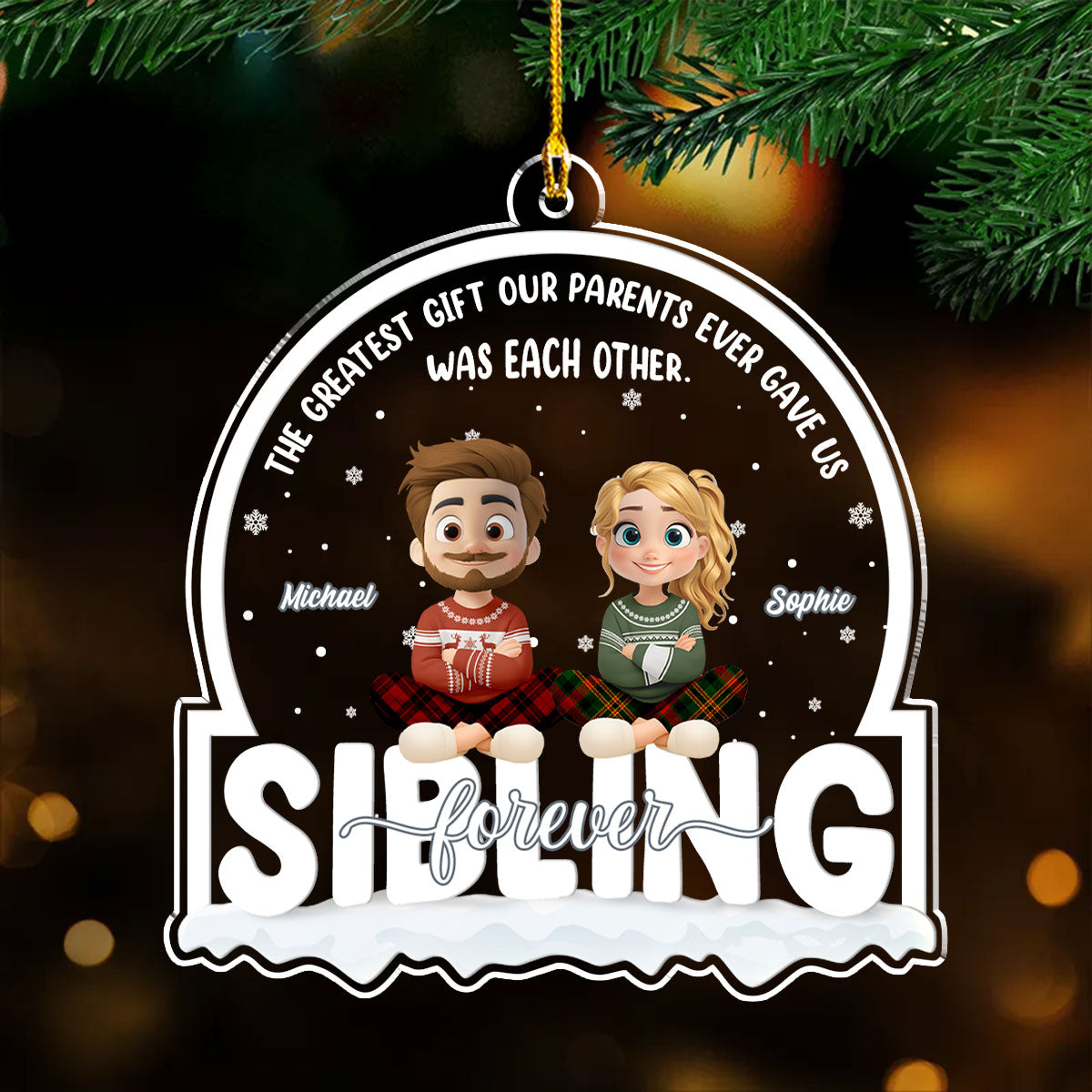 The Love of Family - Personalized Custom Acrylic Ornament