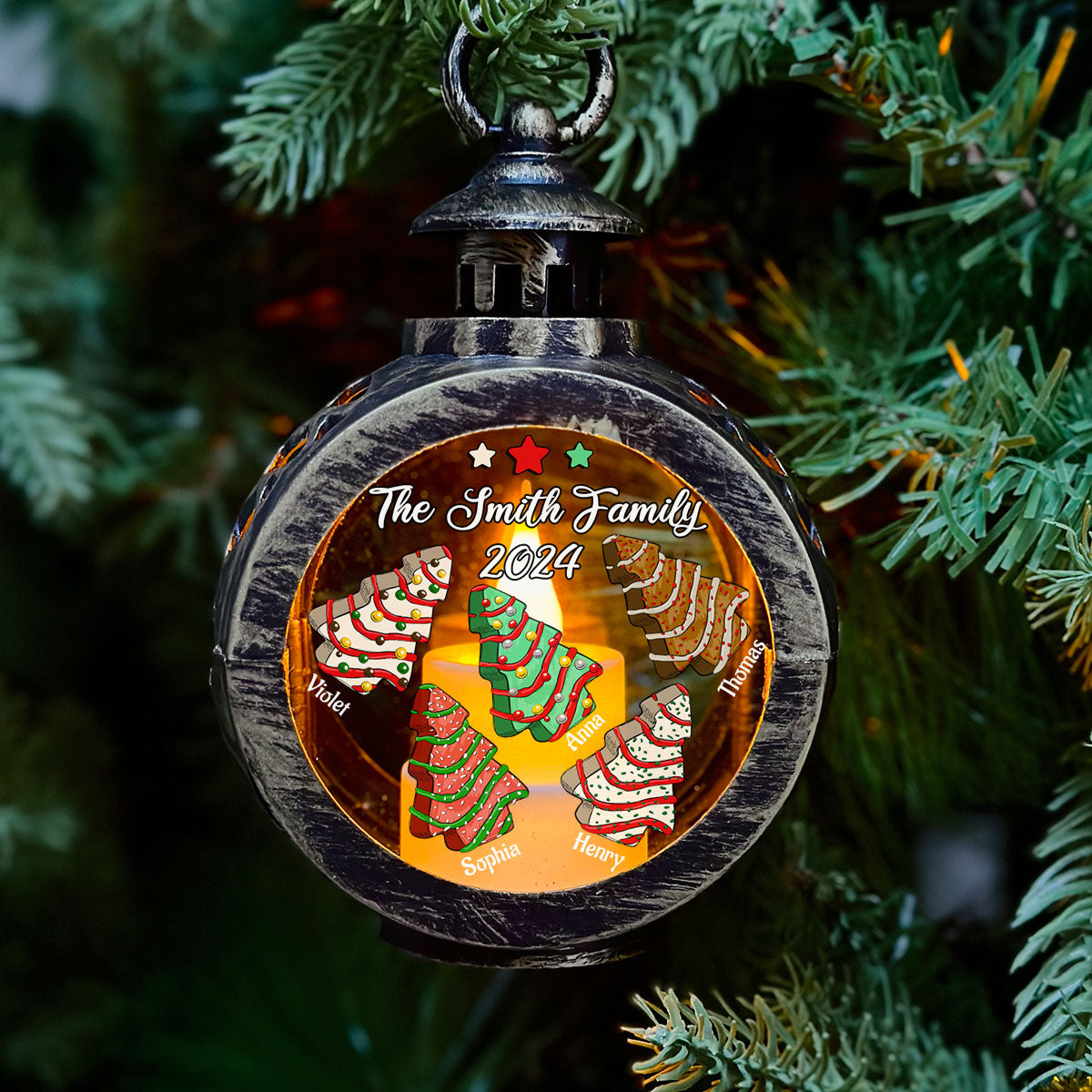 Christmas Tree - Personalized Custom Christmas Lantern