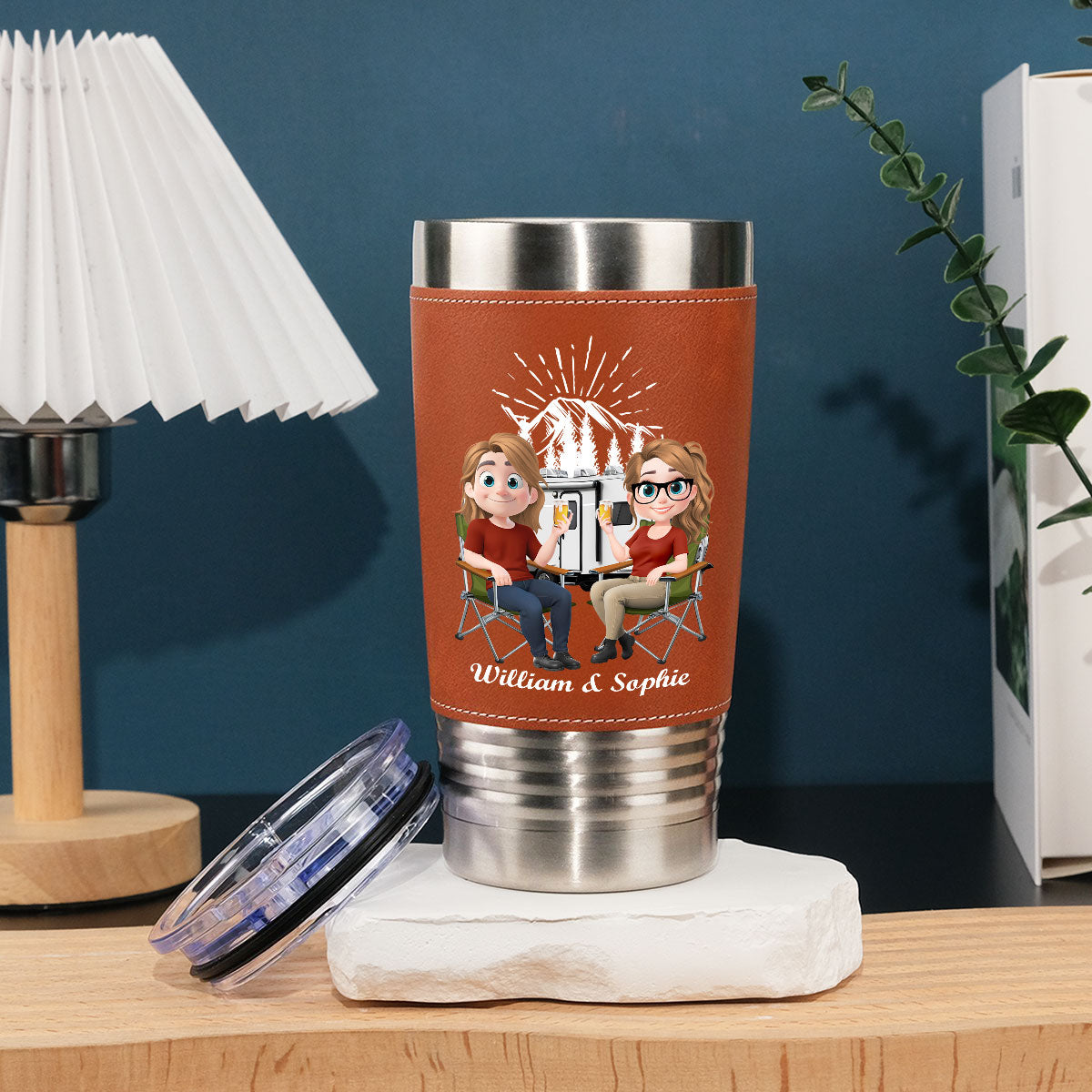 For Life -  Personalized Custom Leather Tumbler