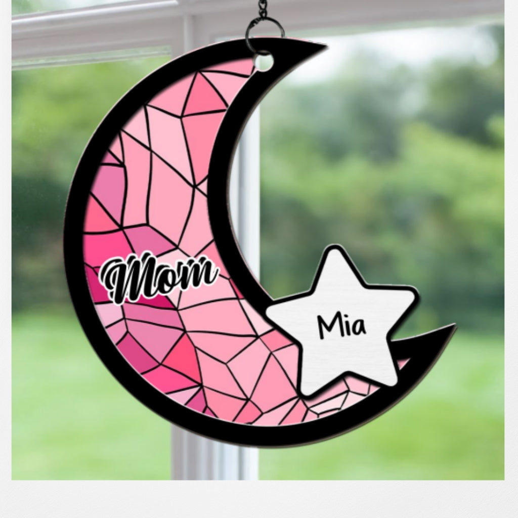 Heart Of Mom - Personalized Custom Suncatcher