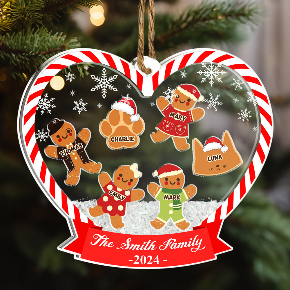 Cookie Family - Personalized Custom Acrylic Shaker Ornament