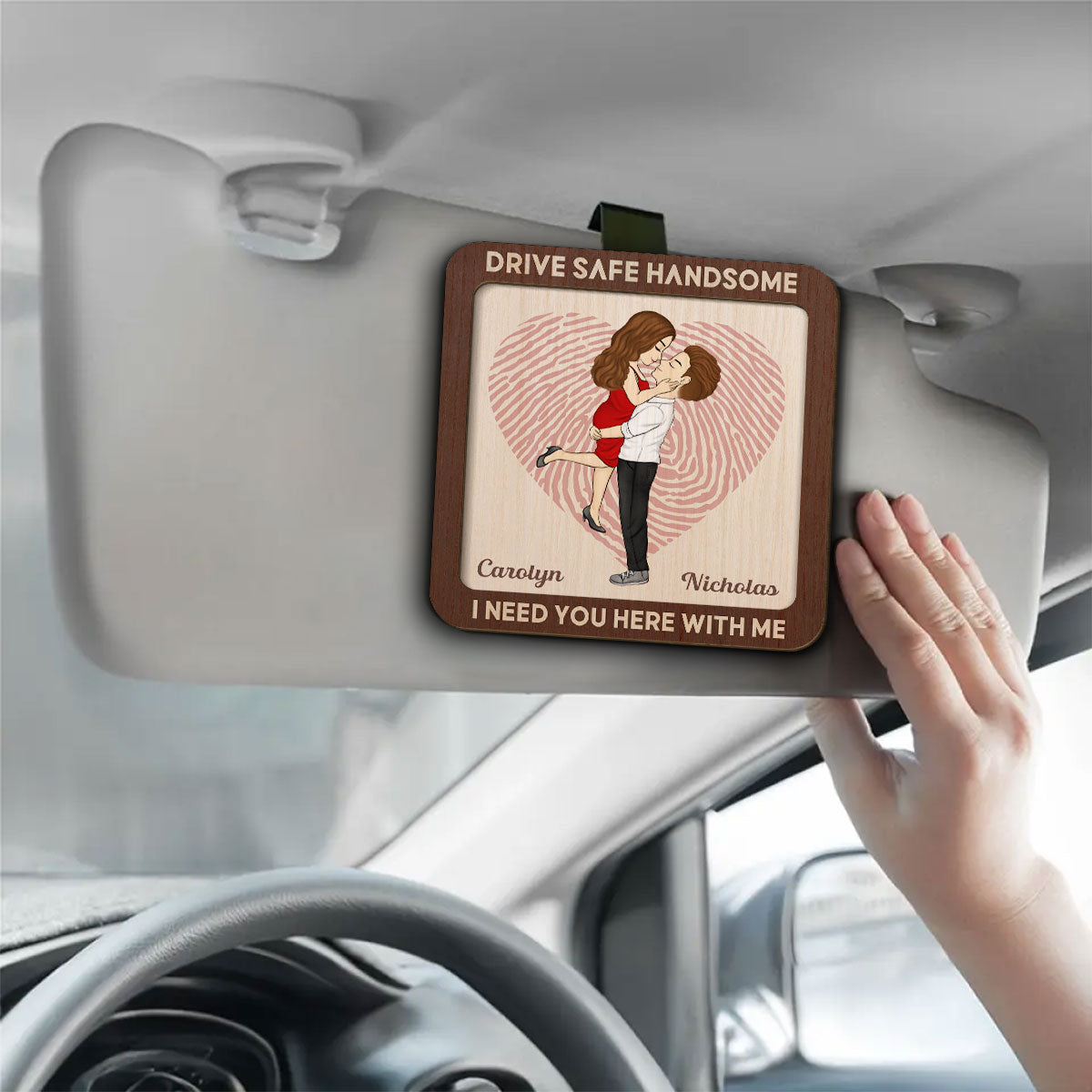 Drive Safe Handsome - Personalized Custom Car Visor Clip