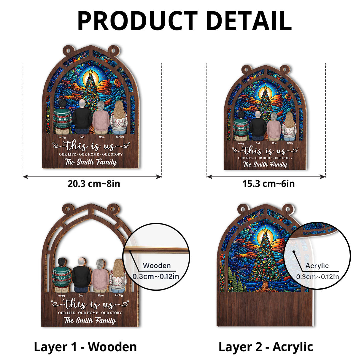 Our Bond Is Unbreakable - Personalized Custom Suncatcher