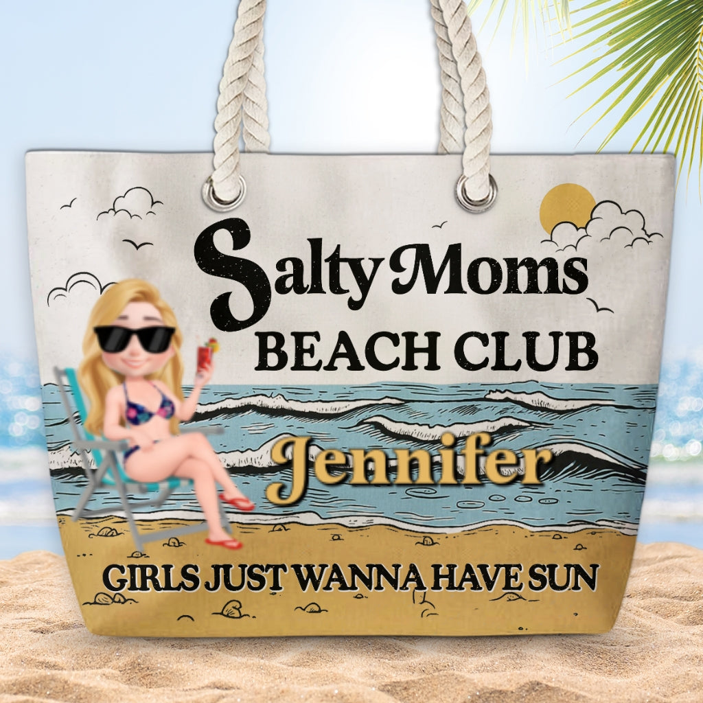 Salty Moms Club - Personalized Beach Bag