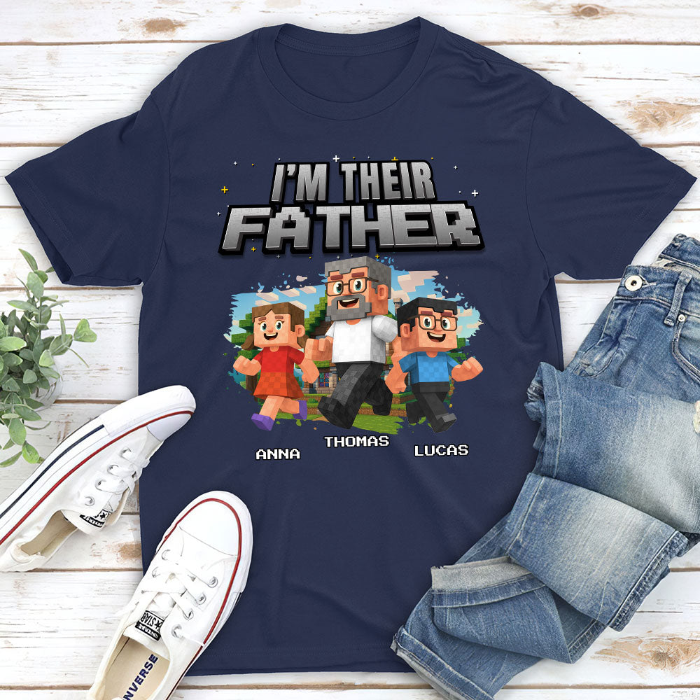 Dad Power Pixel - Personalized Custom Shirt