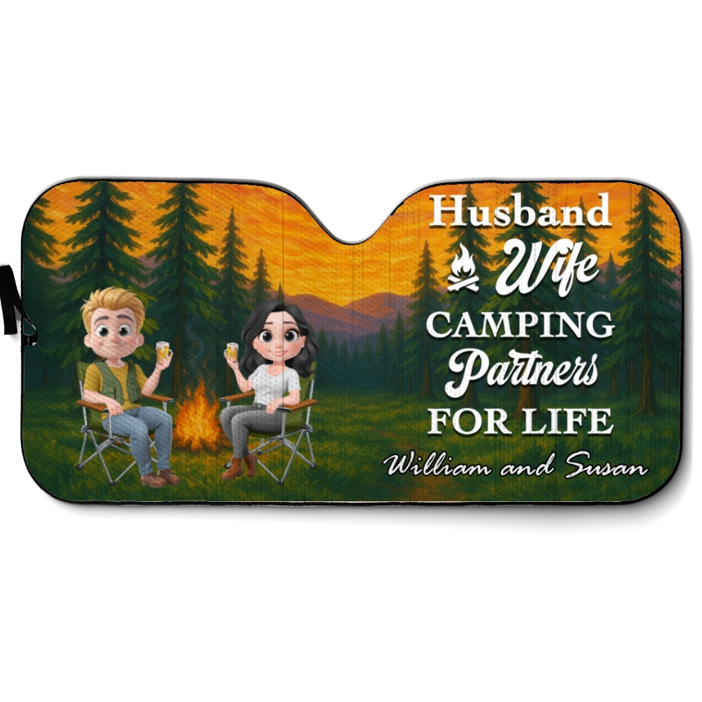 Home Is Where We Park It - Personalized Custom Car Sunshade