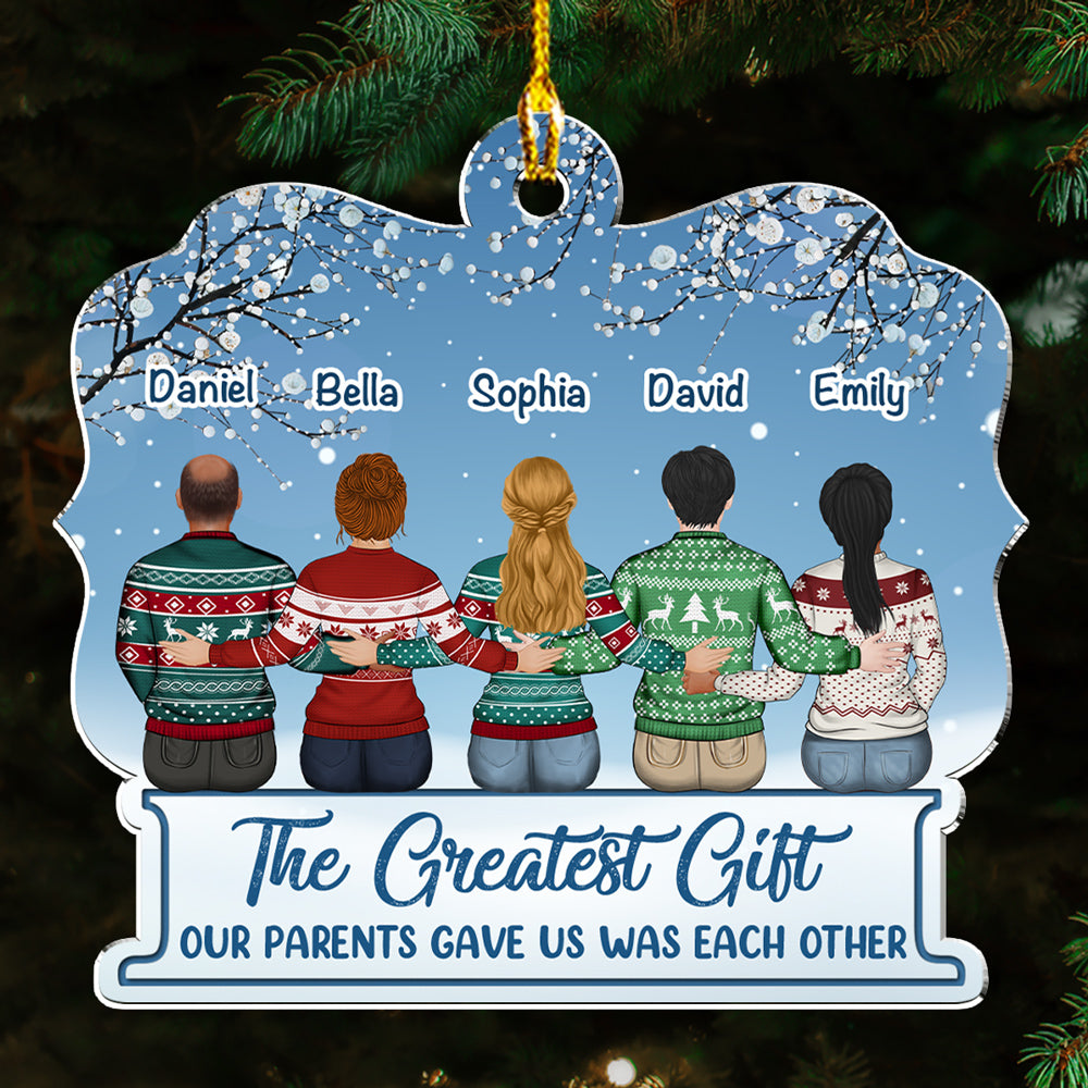 The Greatest Gift Is Family - Personalized Custom Acrylic Ornament
