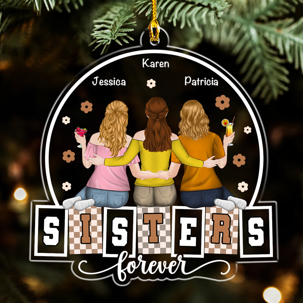 Forever My Bestie Sister - Personalized Custom Acrylic Ornament
