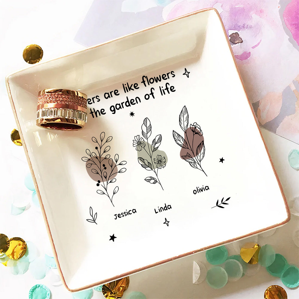 Flowers In The My Life - Personalized Custom Jewelry Dish