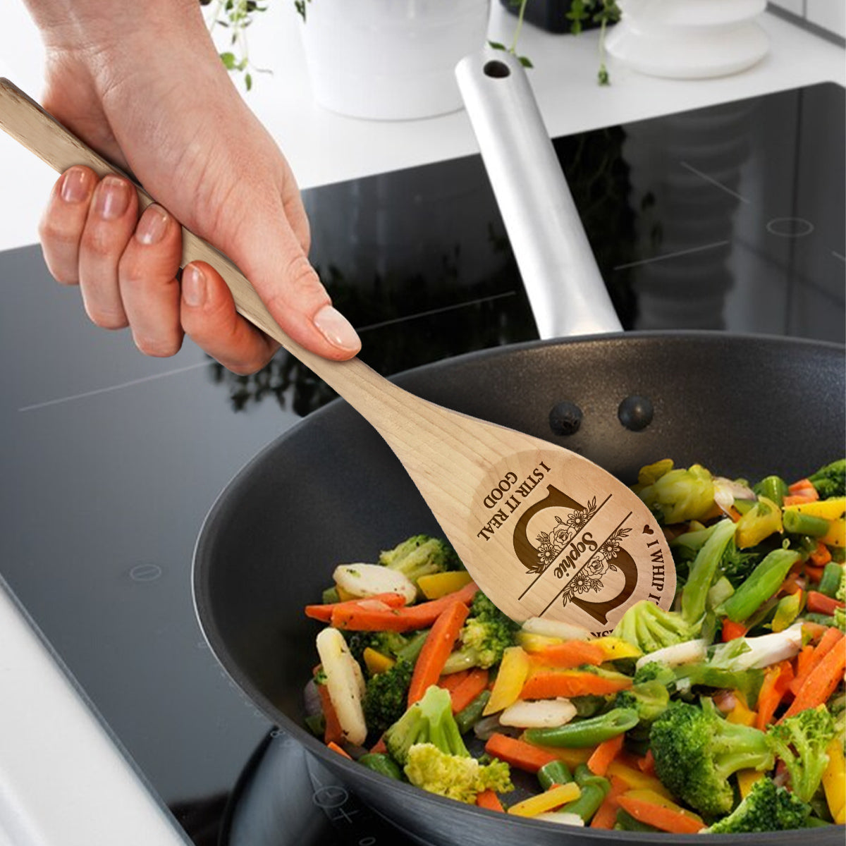 I Stir It Real Good - Personalized Custom Engraved Wooden Spoon