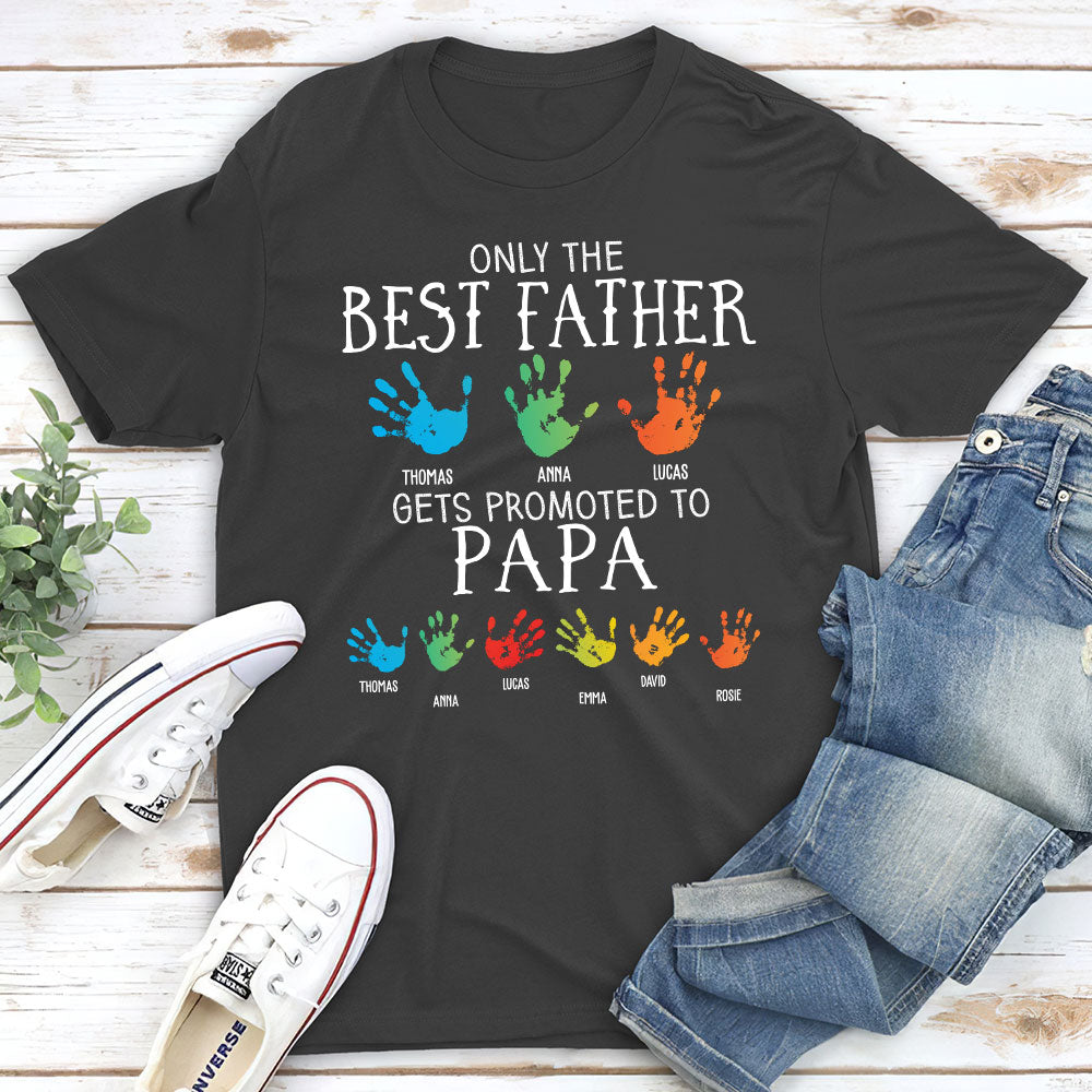 Promoted To Grandpa - Personalized Custom Shirt