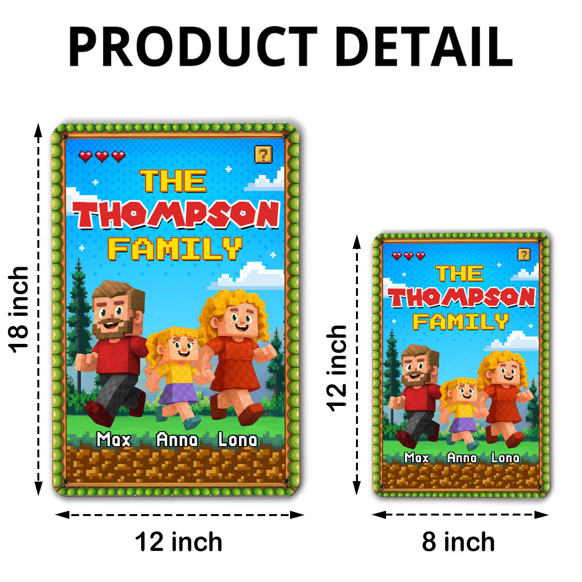 The Family - Personalized Custom 3D Inflated Effect Metal Sign