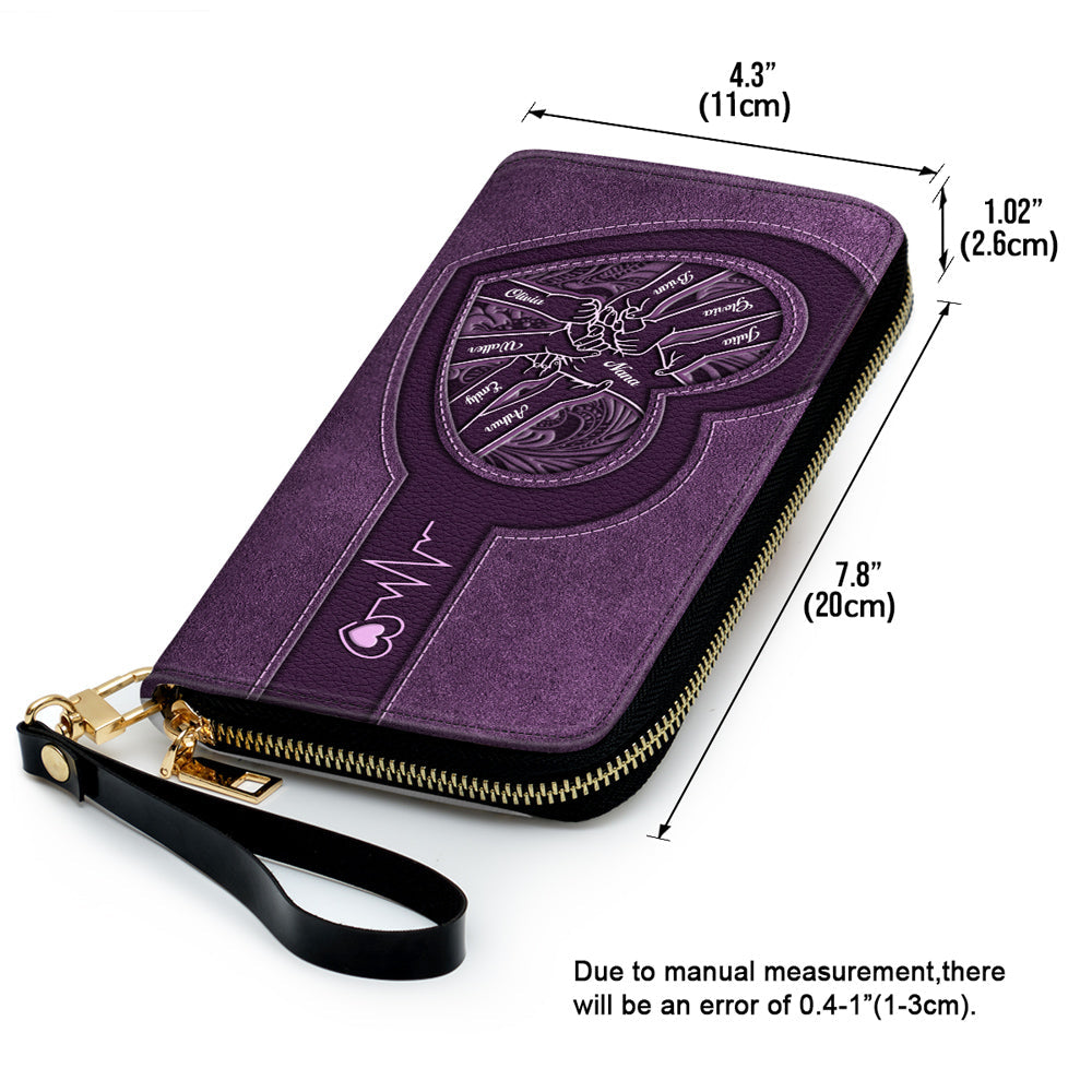 Hold My Hand - Personalized Custom Leather Wallet