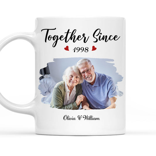 Together Since Husband Wife Photo - Personalized Custom Coffee Mug