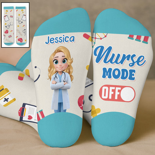 Proud To Be A Nurse - Personalized Custom Crew Socks