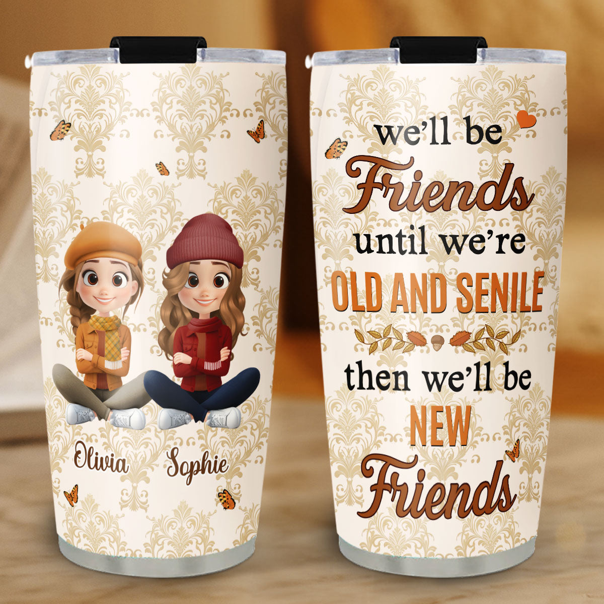 Besties For Life - Personalized Custom Tumbler