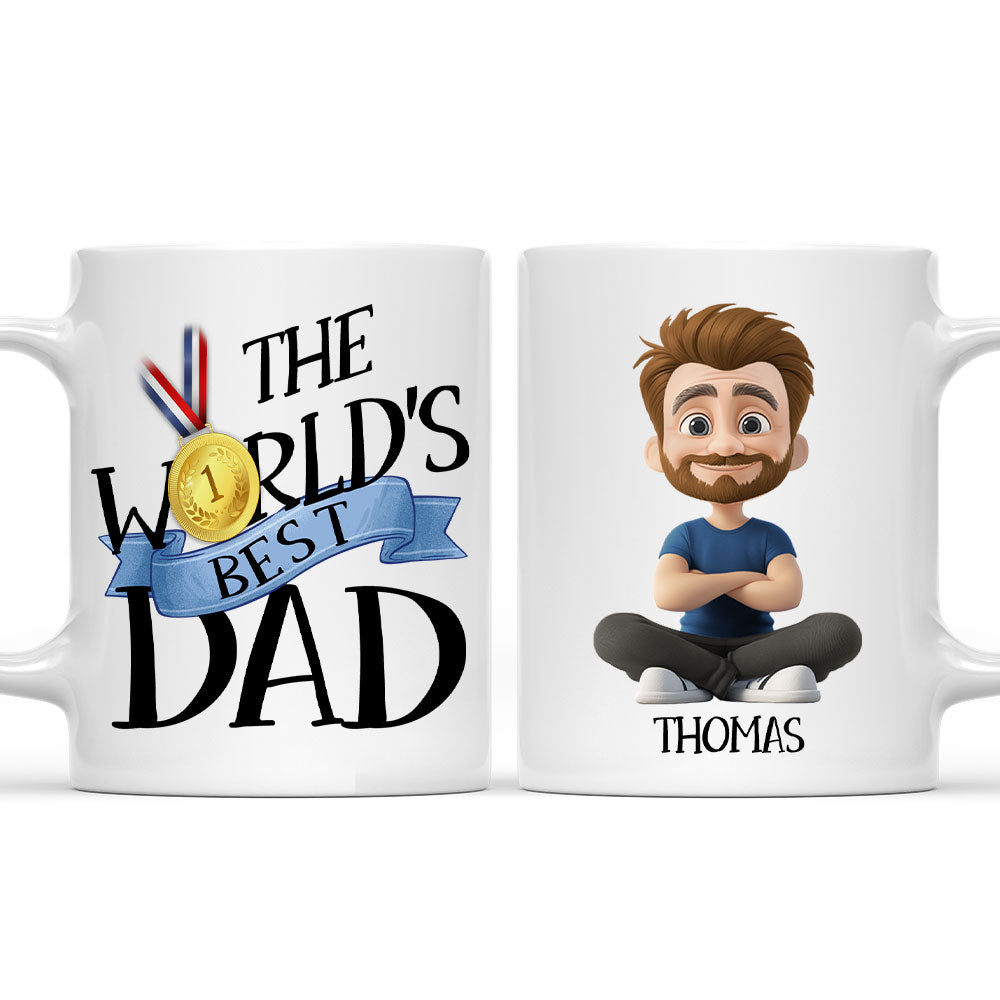 For The World Best Dad - Personalized Custom Coffee Mug