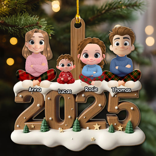 My Grand Babies This Year Onwards - Personalized Custom 3D Effect Wood Ornament