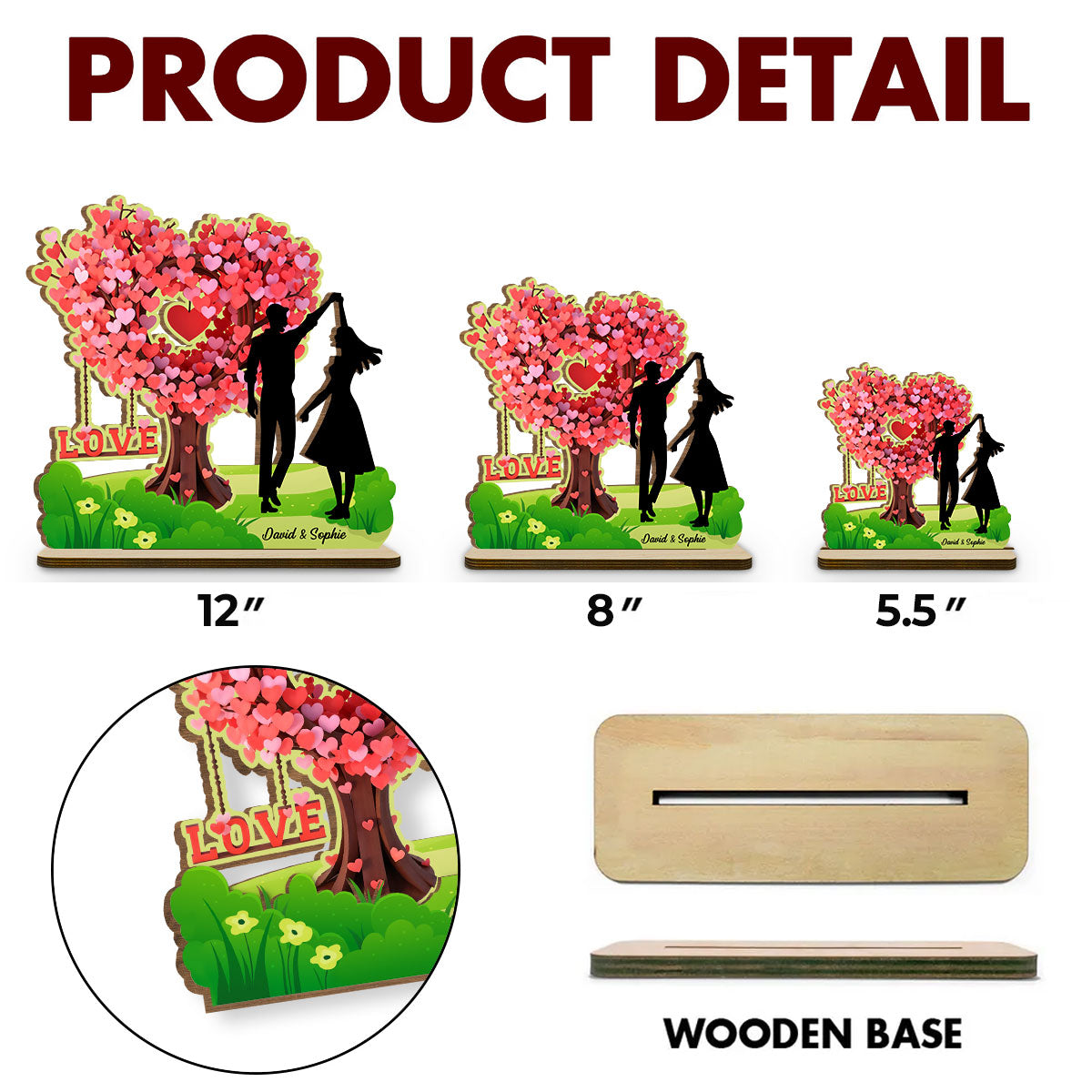 You Are My Everything - Personalized Custom 2-Layer Wood Plaque With Flat Base