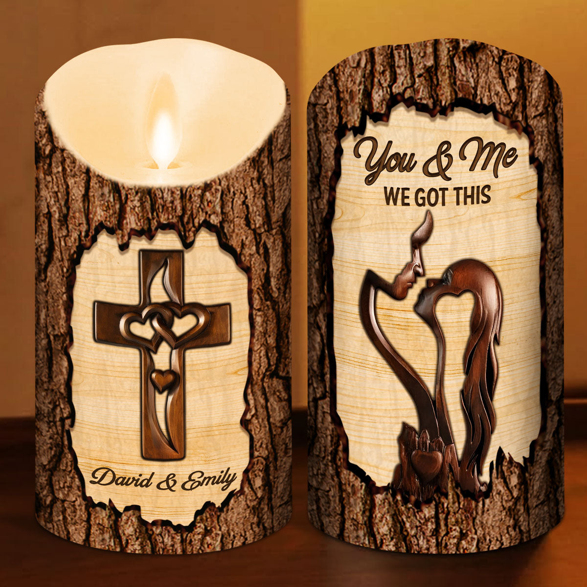 You And Me - Personalized Custom LED Candle