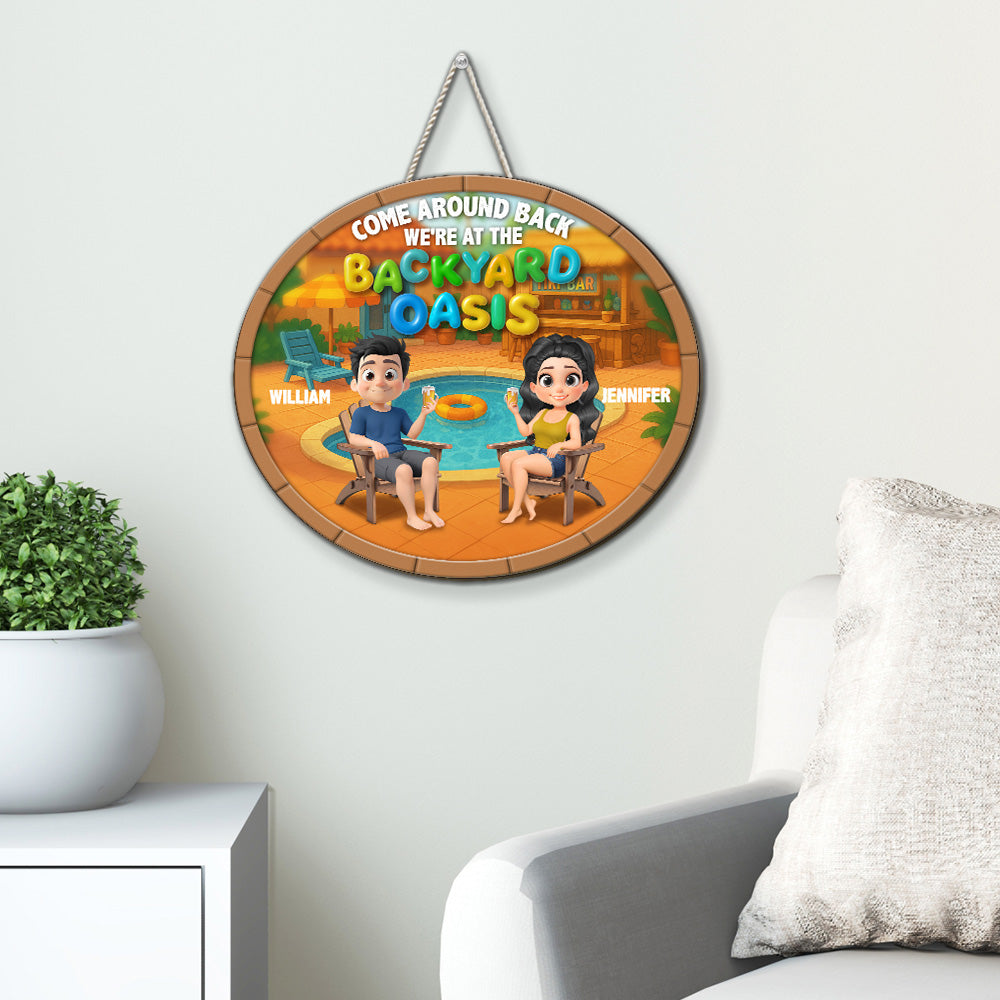 Welcome To Our Pool Paradise- Personalized Custom Wood Sign