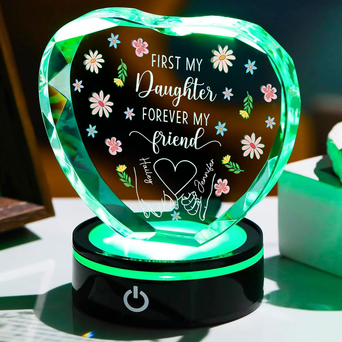 Forever My Friend - Personalized Custom Crystal Led Light