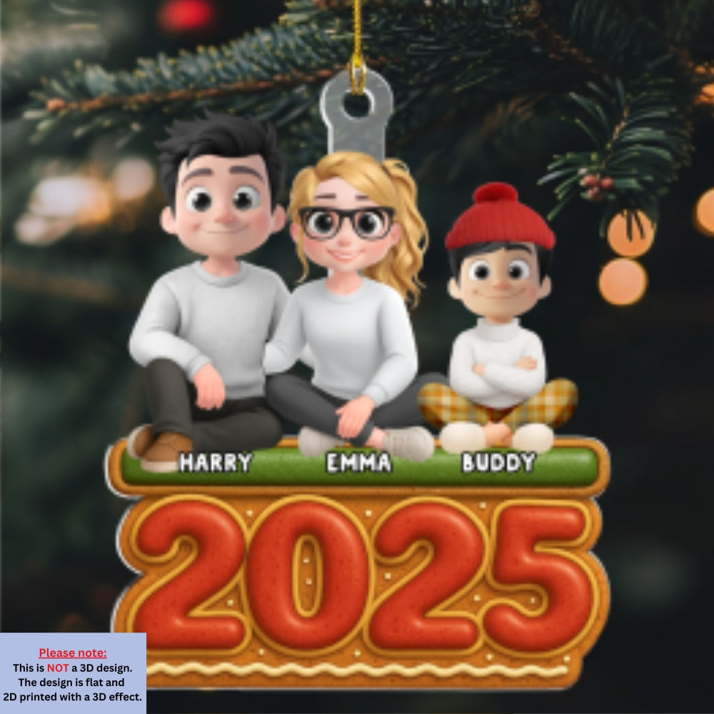 Our Family Cookies Cat Version - Personalized Custom Acrylic Ornament